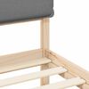 vidaXL Letto con Testiera Rivestita Grigio chiaro 200 x 200 cm