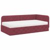 vidaXL Cornice del letto ad angolo Rosso Vino 90 x 200 cm Tessuto