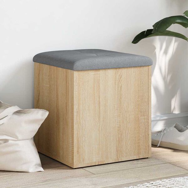 vidaXL Panca Contenitore Rovere Sonoma 42x42x45 cm Legno Agglomerato