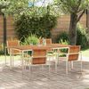 vidaXL Set da Pranzo per Giardino 5 pcs Legno Massello di Acacia