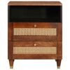 vidaXL Comodini con cassetto 50 x 33 x 62 cm Legno di mango massello