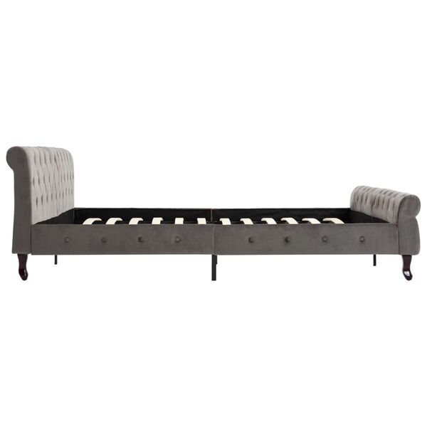 vidaXL Giroletto Grigio in Velluto 200x200 cm