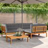 vidaXL Set Divani Pallet Giardino 4pz Cuscini Legno Massello Acacia