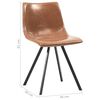 vidaXL Set Sala da Pranzo 9 pz in Similpelle Cognac