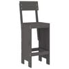 vidaXL Set Bar da Giardino 5 pz Grigio in Legno Massello di Pino