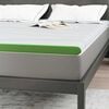 vidaXL Topper per materasso Bianco e Verde 140 x 200 cm