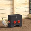 vidaXL Feeder per pollo 2 pcs Nero 40,5 x 25 x 38 cm