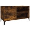 vidaXL Mobile Porta Dischi Rovere Fumo 84,5x38x48 cm Legno Multistrato
