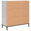 vidaXL Credenza Grigio Sonoma 79,5 x 33 x 82 cm Legno multistrato