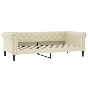 vidaXL Letto da Giorno Crema 80x200 cm in Similpelle