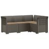 vidaXL Divano da Giardino 4 Posti con Cuscini Aspetto Rattan PP