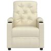 vidaXL Poltrona Alzapersona Massaggiante Crema in Similpelle