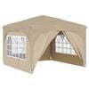 vidaXL Tenda per feste a pop-up 290 x 290 x 245 cm Crema