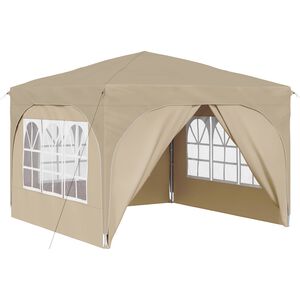 vidaXL Tenda per feste a pop-up 290 x 290 x 245 cm Crema