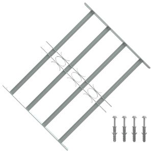 vidaXL Grate per Finestre Regolabili 4 Barre Trasversali 500-650 mm