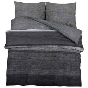 vidaXL Set Copripiumino Grigio Scuro e Nero 260x220 cm in Cotone