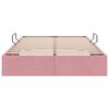 vidaXL Letto con Contenitore Rosa 120 x 200 cm Velluto