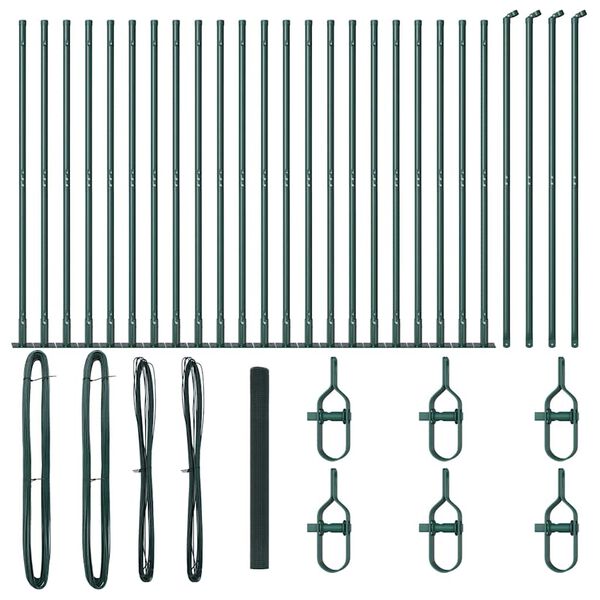 vidaXL Palo della recinzione Verde 50 x 1,4 m (rete 16 x 16 mm)