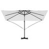 vidaXL Parasol Roma a braccio Beige e Nero 352 x 251 x 260 cm