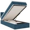vidaXL Struttura Letto Pouf con Materasso 100x200 cm Velluto