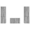 vidaXL Set mobile TV 5 pcs Grigio Sonoma Legno multistrato