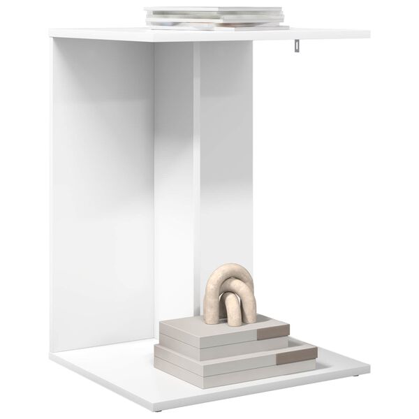 vidaXL Tavolo laterale Bianco 45 x 40 x 62,5 cm Legno multistrato