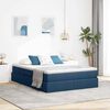 vidaXL Letto con contenitore e materasso Blu 140 x 190 cm Poliestere