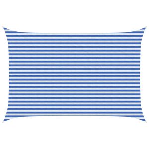 vidaXL Telo Ombra 3 x 4,5 m HDPE Rettangolare Blu e Bianco