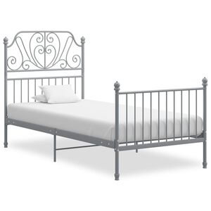 vidaXL Giroletto Grigio in Metallo 90x200 cm