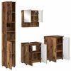 vidaXL Set di mobili per il bagno con porta 4 pcs Legno vecchio