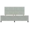 vidaXL Letto a molle con testiera Grigio chiaro 200 x 200 cm Velluto