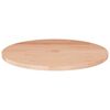 vidaXL Piano Tavolo Rotondo &Oslash;40x1,5 cm Massello di Rovere Non Trattato