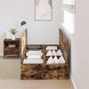 vidaXL Struttura letto con contenitore Rovere fumé 70 x 190 cm