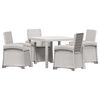 vidaXL Set da Pranzo per Giardino 5 pz Bianco e Grigio Chiaro PP