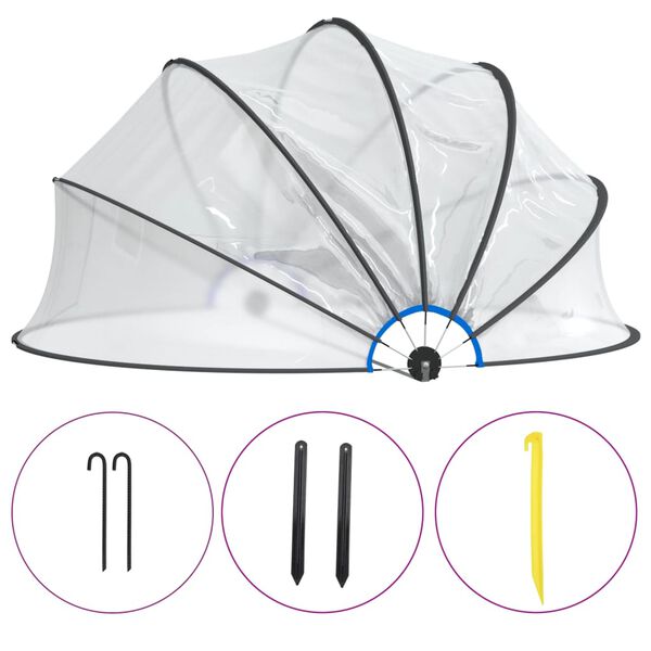 vidaXL Cupola per Piscina Rotonda 467x234 cm PVC