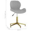 vidaXL Sedie da Pranzo Girevoli 4 pz Grigio Chiaro in Velluto