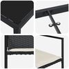 vidaXL Set da Pranzo per Giardino 9 pcs Nero