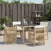 vidaXL Sedie da Giardino con Cuscini 4 pz Beige in Polyrattan