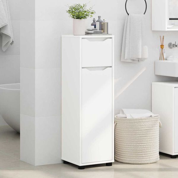 vidaXL Mobile da Bagno Bianco 30,5 x 30 x 101 cm Legno multistrato