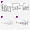 vidaXL Set di divani da esterno con cuscino 10 pcs Naturale e Beige