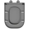 vidaXL Sedile del WC con rilascio rapido Grigio 44.5 x 35 x 3.6 cm