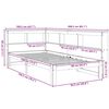 vidaXL Letto Libreria senza Materasso Marrone Cera 90x190 cm in Pino