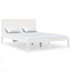 vidaXL Letto senza Materasso Bianco 140x190 cm Legno Massello di Pino
