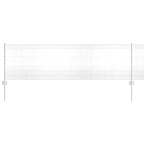 vidaXL Recinzione con Posto Argento 0,6 x 10 m Acciaio