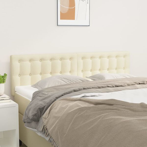 vidaXL Testiere 2 pz Crema 72x5x78/88 cm in Similpelle