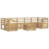 vidaXL Set di divani da esterno 8 pcs Bianco Legno di Acacia Massello