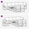 vidaXL Set di divani da esterno 9 pcs Grigio Naturale e Chiaro