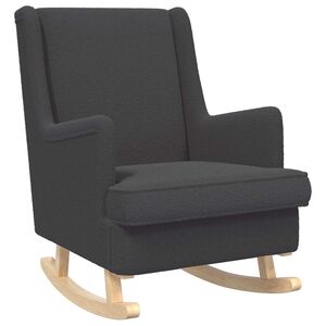 vidaXL Sedia a dondolo Grigio Scuro 62 x 80 x 85 cm Boucl&eacute;