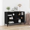 vidaXL Credenza Rovere Nero 103,5 x 35 x 70 cm Legno multistrato