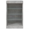 vidaXL Credenza con Luci LED Grigio Cemento 41x37x67 cm